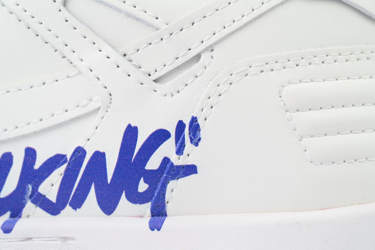 PK God Batch OFF-WHITE Out Of Office OOO Low Tops White and Blue Letters OMIA189F 24LEA006 0145