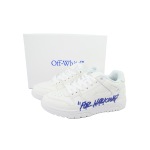 PK God Batch OFF-WHITE Out Of Office OOO Low Tops White and Blue Letters OMIA189F 24LEA006 0145