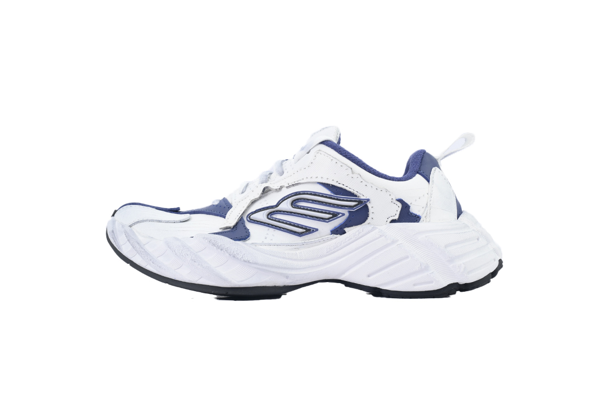 Balenciaga Monday Shoe in White Blue 825417 WDWTS 4090