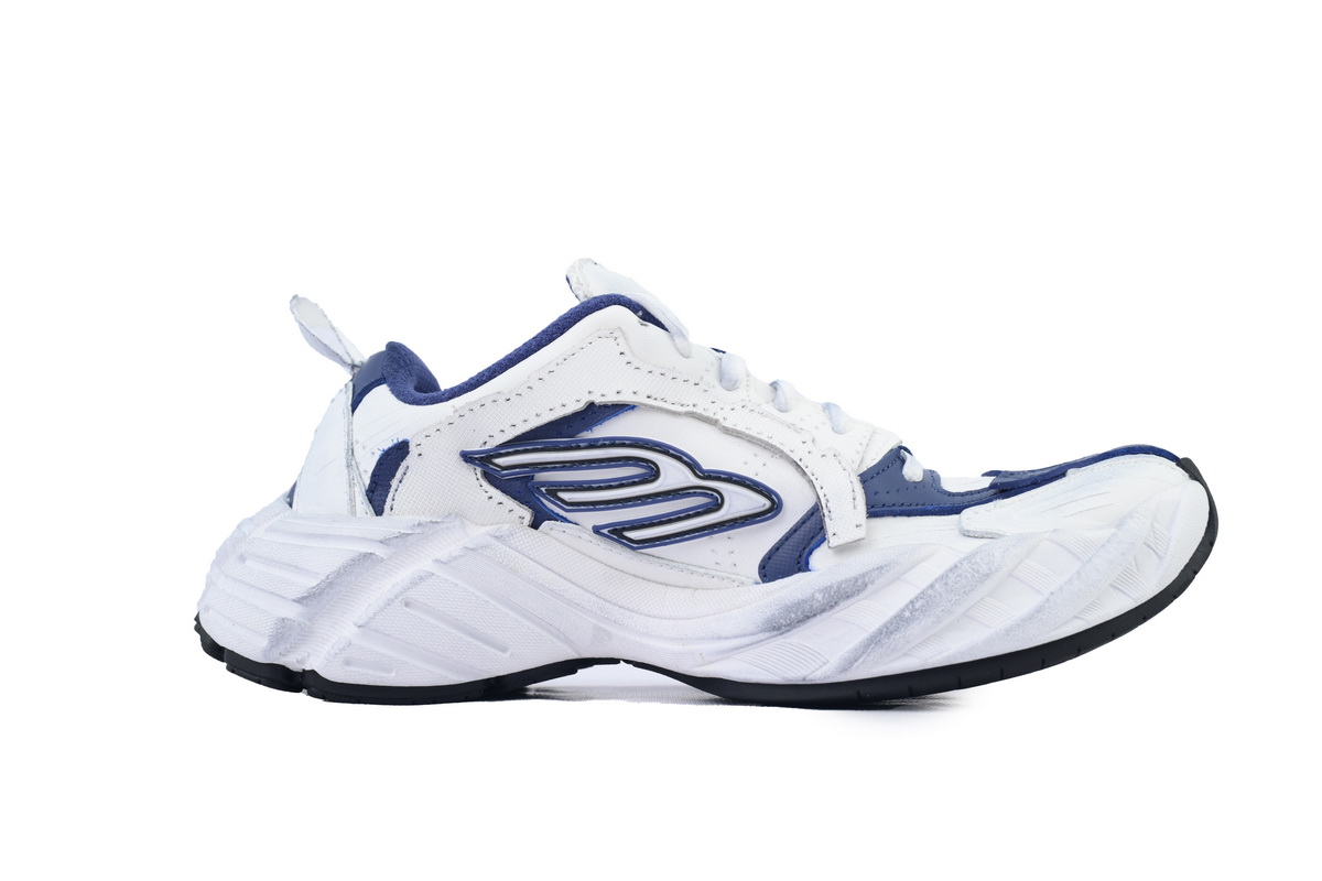 Balenciaga Monday Shoe in White Blue 825417 WDWTS 4090