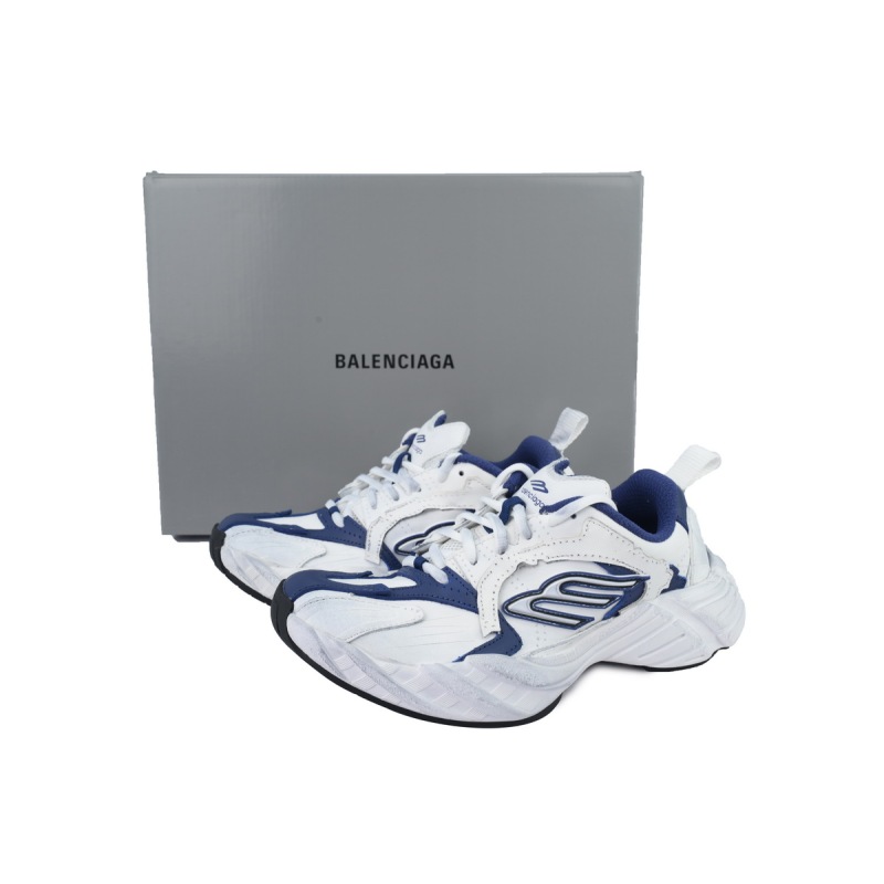 Balenciaga Monday Shoe in White Blue 825417 WDWTS 4090