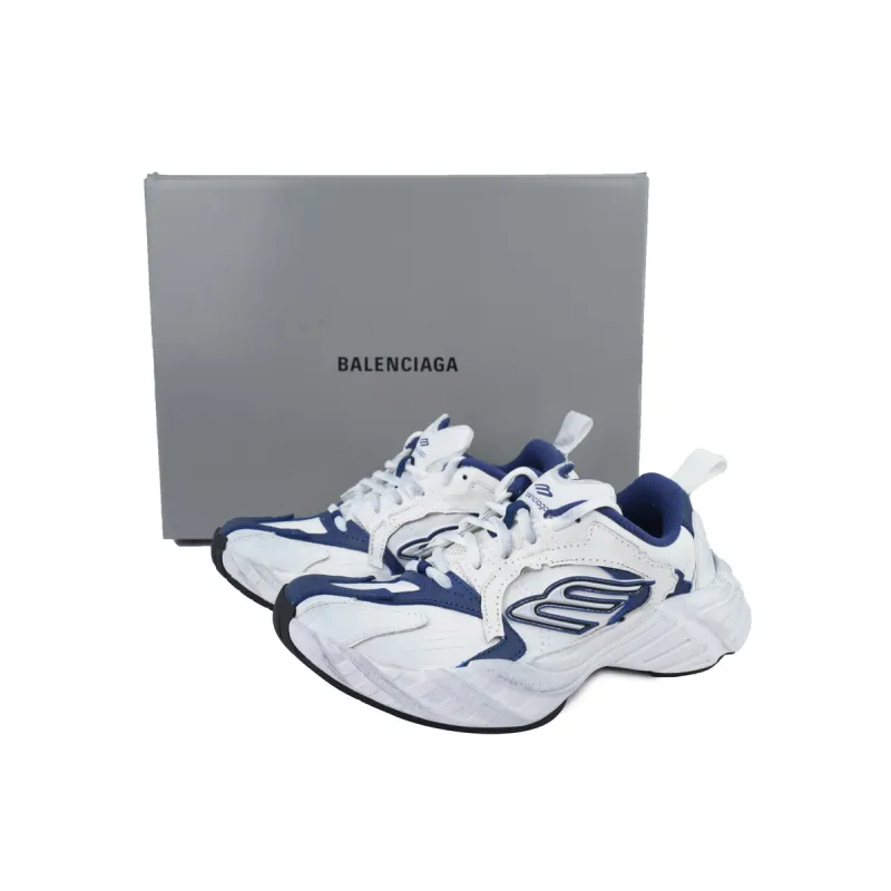 Balenciaga Monday Shoe in White Blue 825417 WDWTS 4090