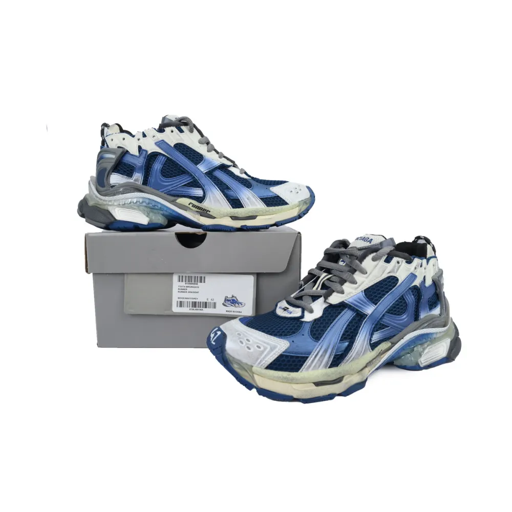 Balenciaga Runner Sneaker Gradient - Beige Navy 772774 WRUNG 2410