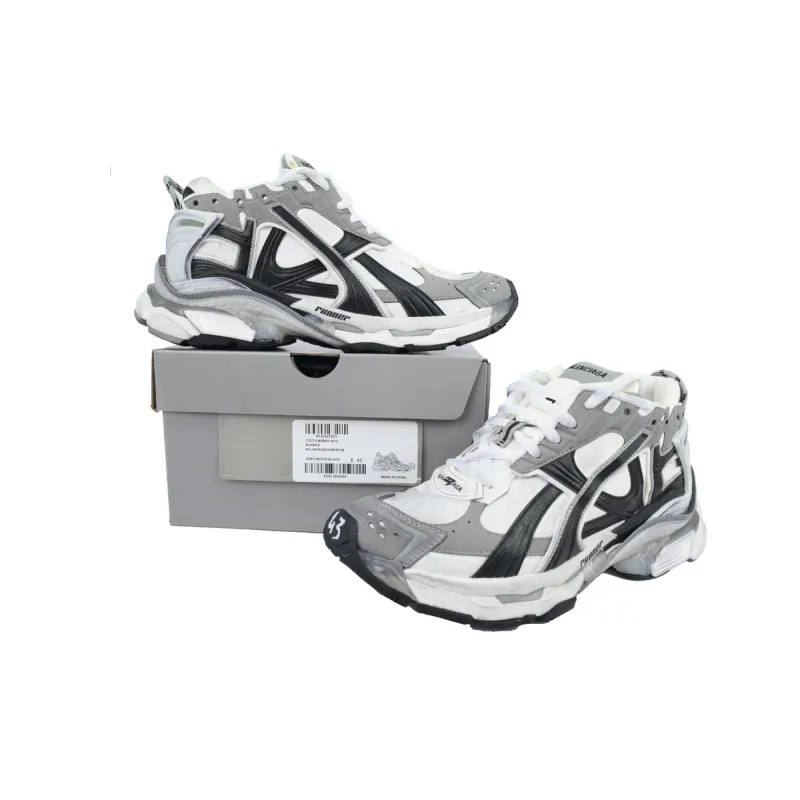 Balenciaga Runner Sneaker Grey White Black 772774 W3RNY 9012