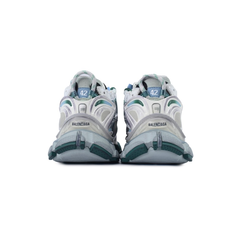 Balenciaga Runner Sneaker White Green Blue 772774 W3RMU 9034