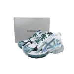 Balenciaga Runner Sneaker White Green Blue 772774 W3RMU 9034