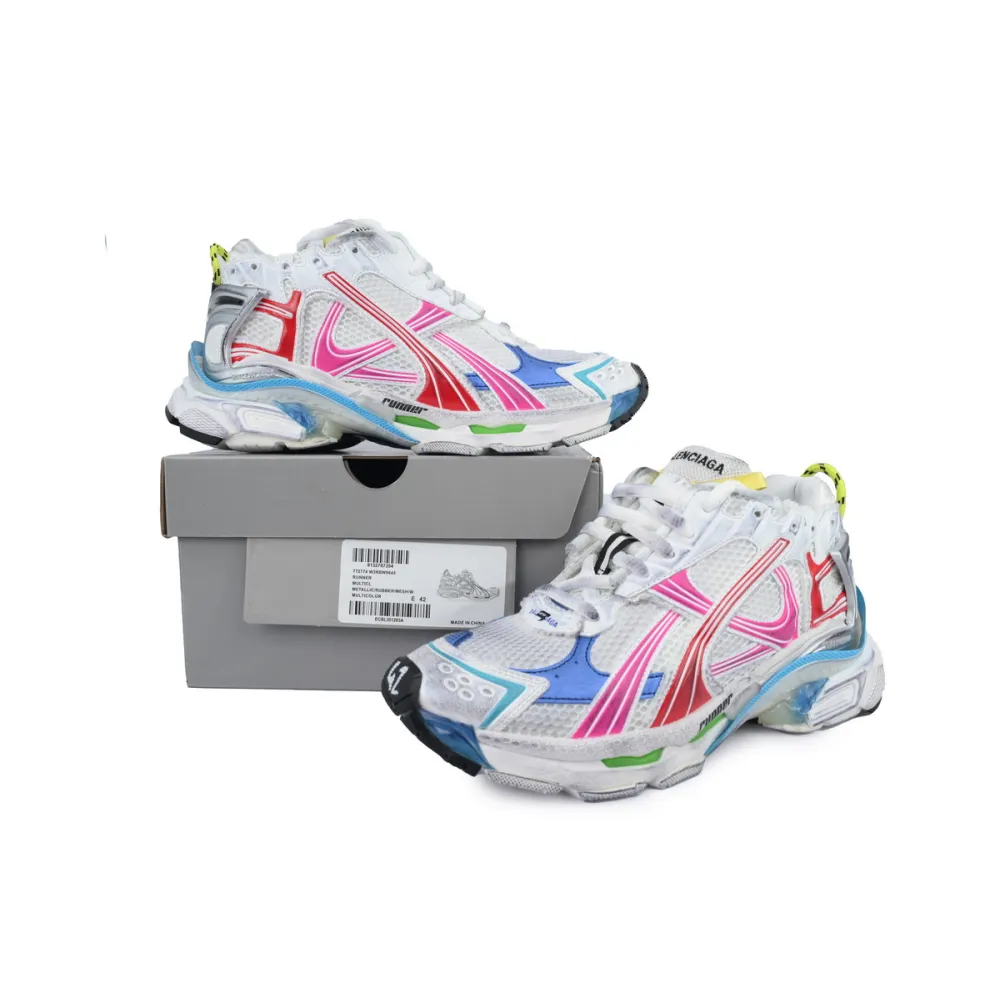 Balenciaga Runner Sneaker White Multi-Color 772774 W3RBW 9645
