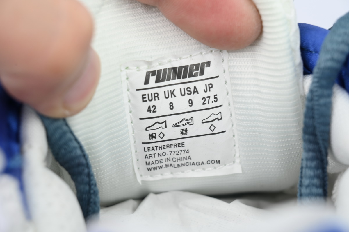 Balenciaga Runner Sneaker White Purple Blue 772767 W3RMU 9547