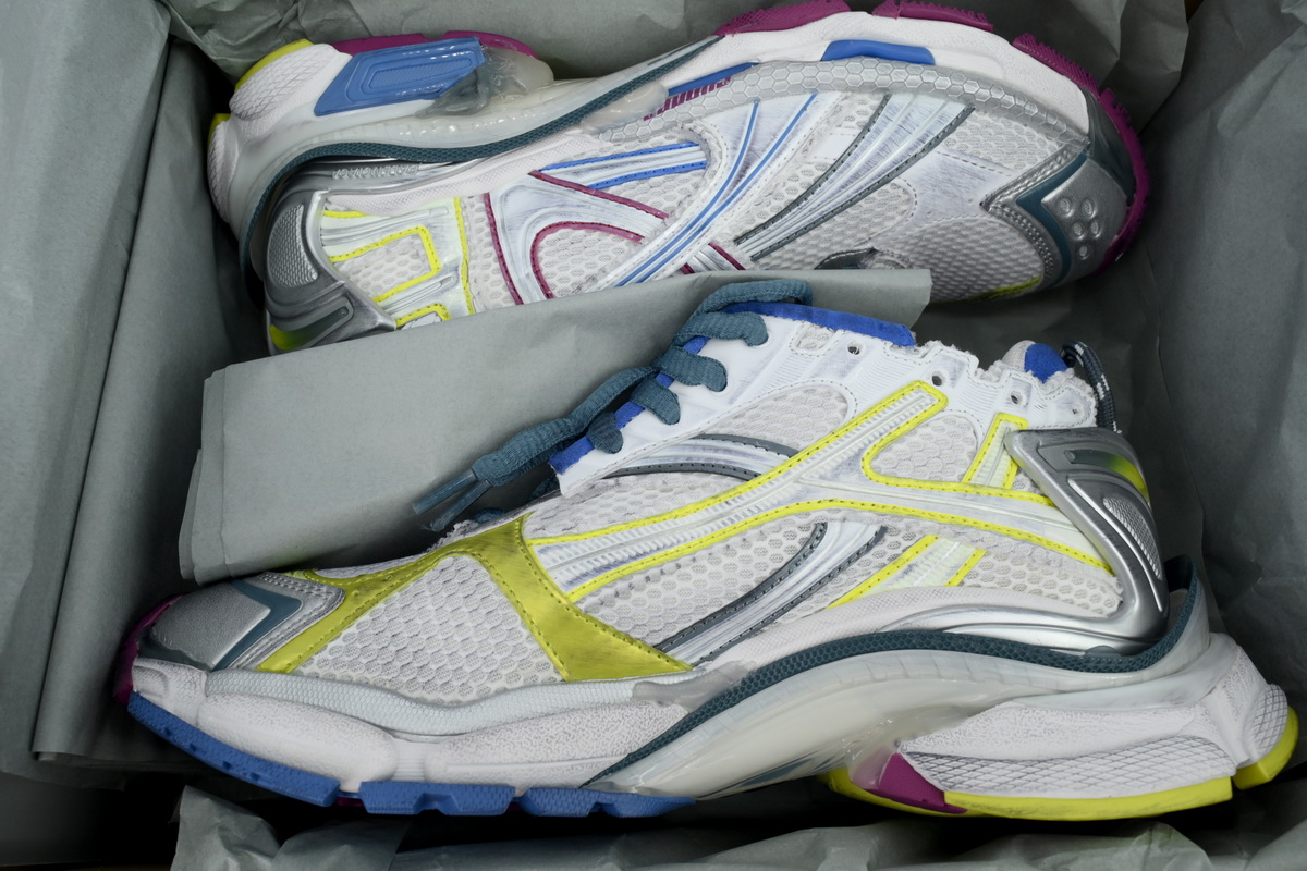 Balenciaga Runner Sneaker White Purple Blue 772767 W3RMU 9547