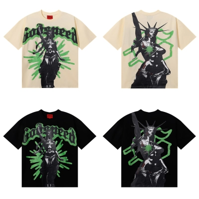 Godspeed Modern Liberty T-shirt #7067 Black/Apricot 02