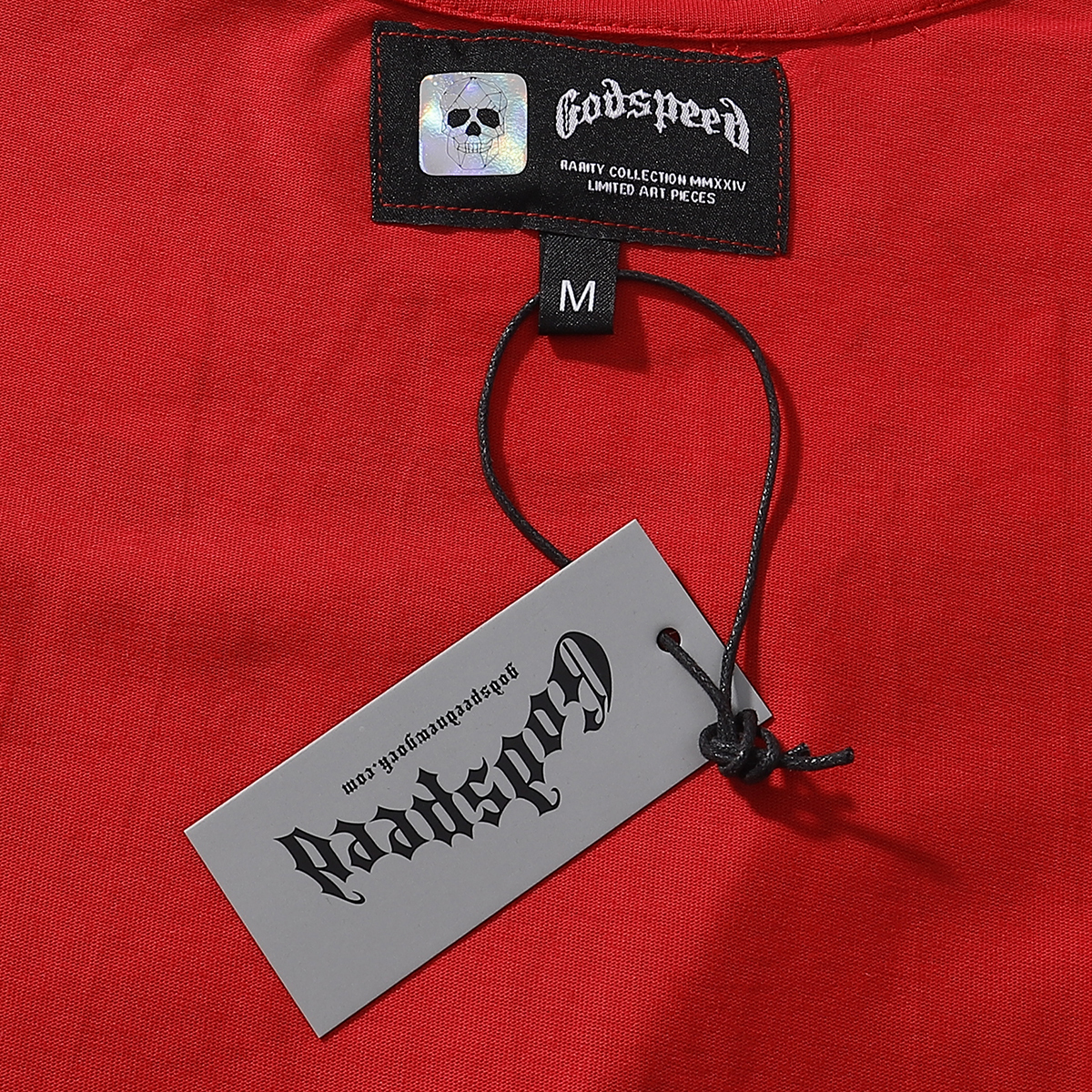 Godspeed Skele Rarri T-shirt #7069 Black/White/Red