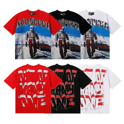 Godspeed Skele Rarri T-shirt #7069 Black/White/Red 01
