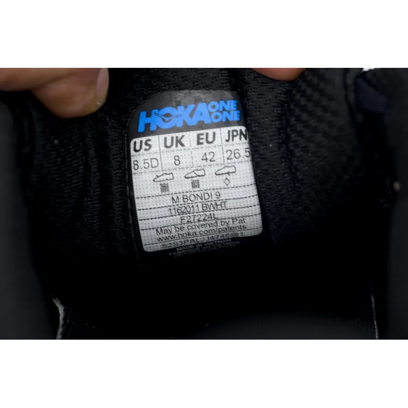 Hoka One One Bondi 9 Black White 1162011-BWHT