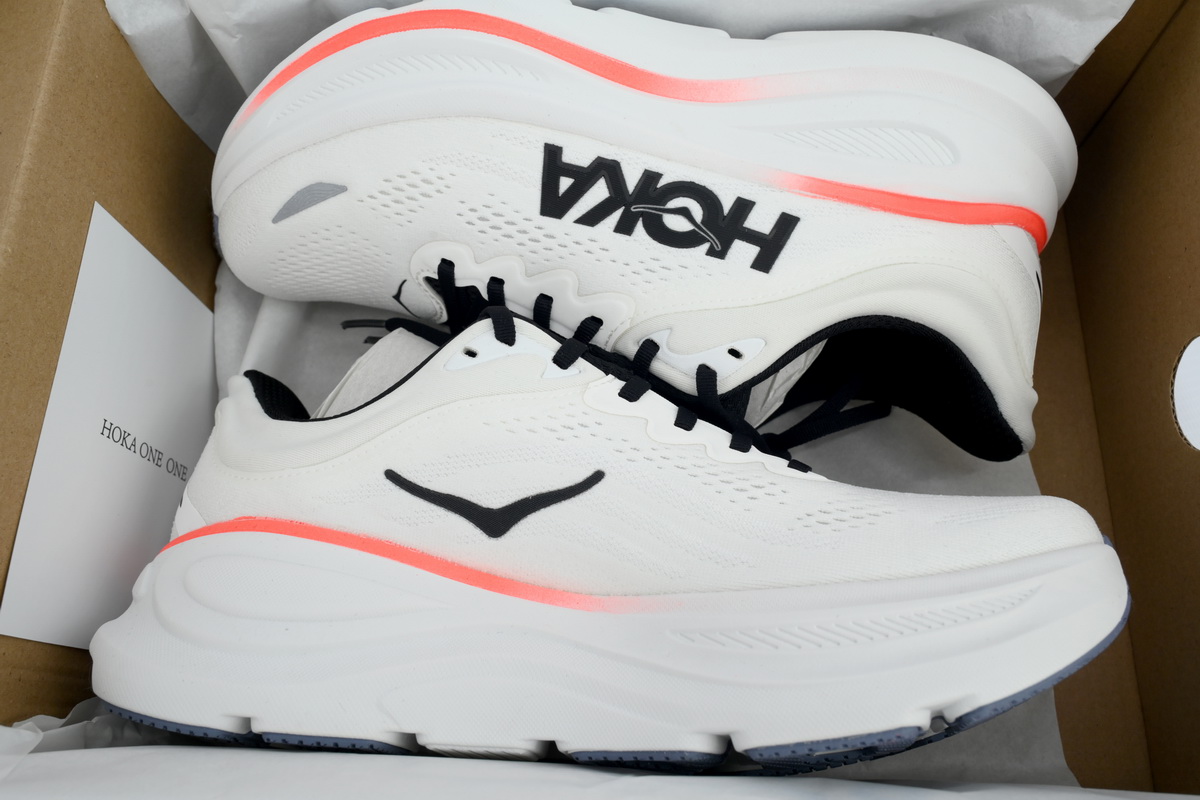 Hoka One One Bondi 9 Black White Red 1162011-WBLC