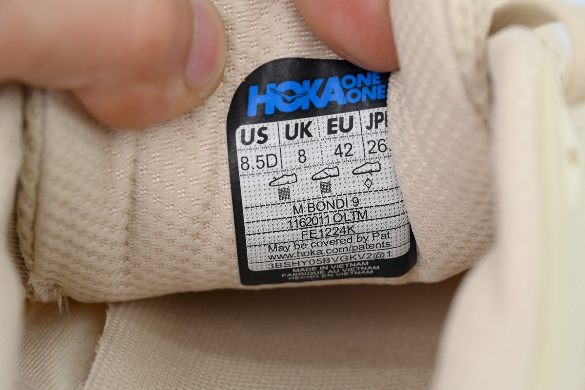 Hoka One One Bondi 9 Vanilla Color 1162014-VCH