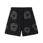 Denim Tears The Cotton Wreath Shorts Black Grey