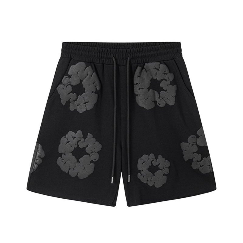 Denim Tears The Cotton Wreath Shorts Black Grey