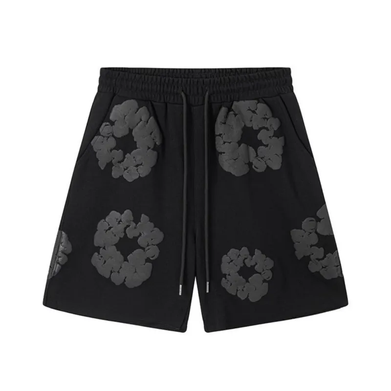 Denim Tears The Cotton Wreath Shorts Black Grey