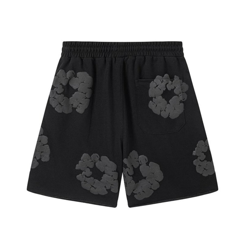 Denim Tears The Cotton Wreath Shorts Black Grey