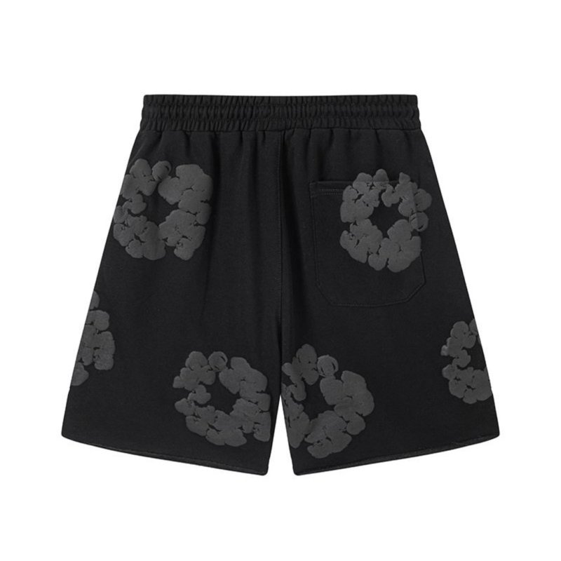 Denim Tears The Cotton Wreath Shorts Black Grey