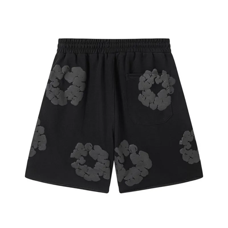 Denim Tears The Cotton Wreath Shorts Black Grey