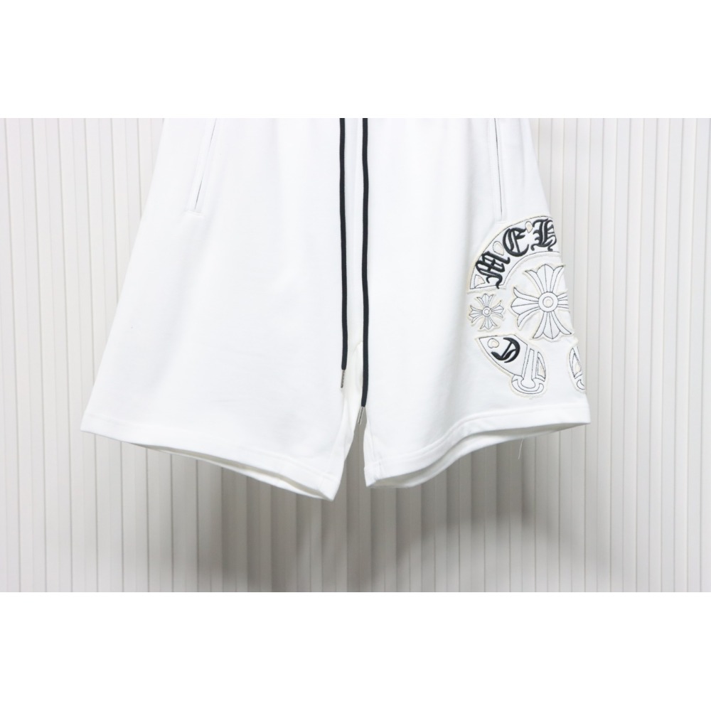 Chrome Hearts 24ss Patch Cross Sanskrit Scroll Embroidered Shorts