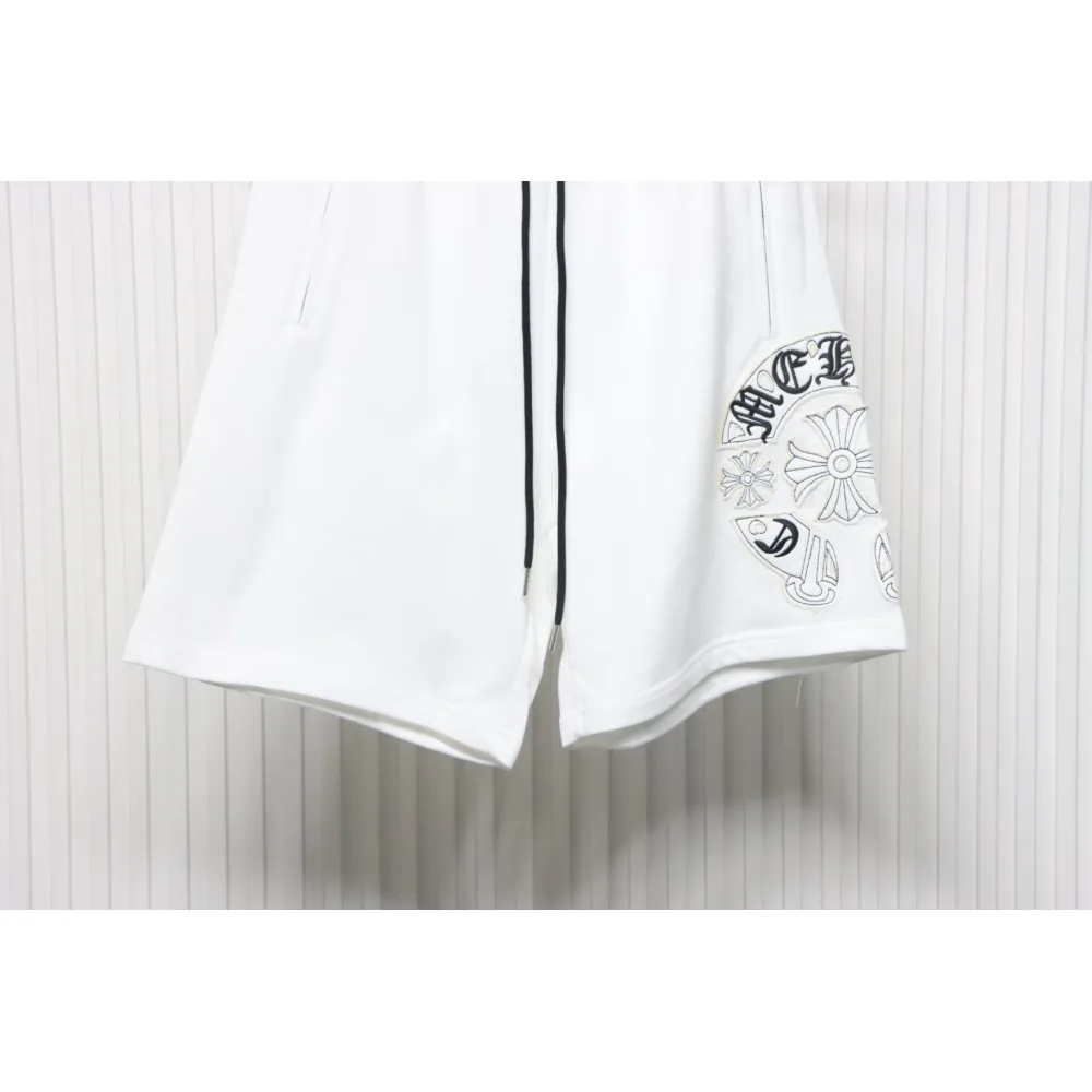 Chrome Hearts 24ss Patch Cross Sanskrit Scroll Embroidered Shorts