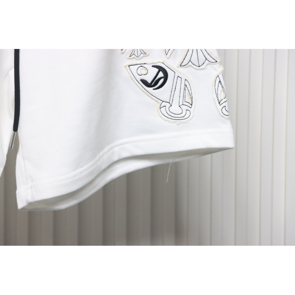 Chrome Hearts 24ss Patch Cross Sanskrit Scroll Embroidered Shorts