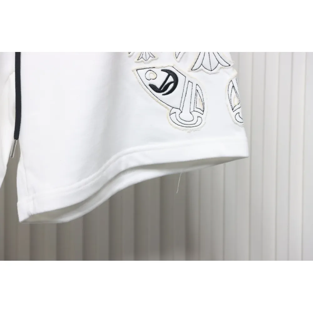 Chrome Hearts 24ss Patch Cross Sanskrit Scroll Embroidered Shorts