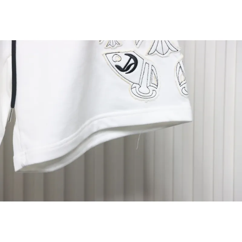 Chrome Hearts 24ss Patch Cross Sanskrit Scroll Embroidered Shorts