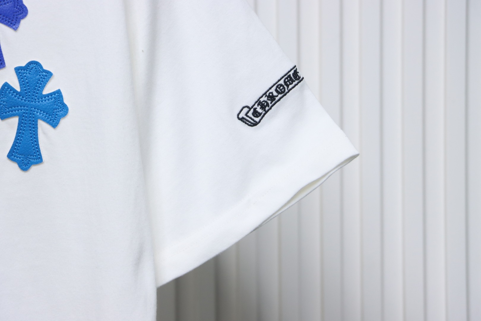 CHROME HEARTS String Label Leather T-Shirt