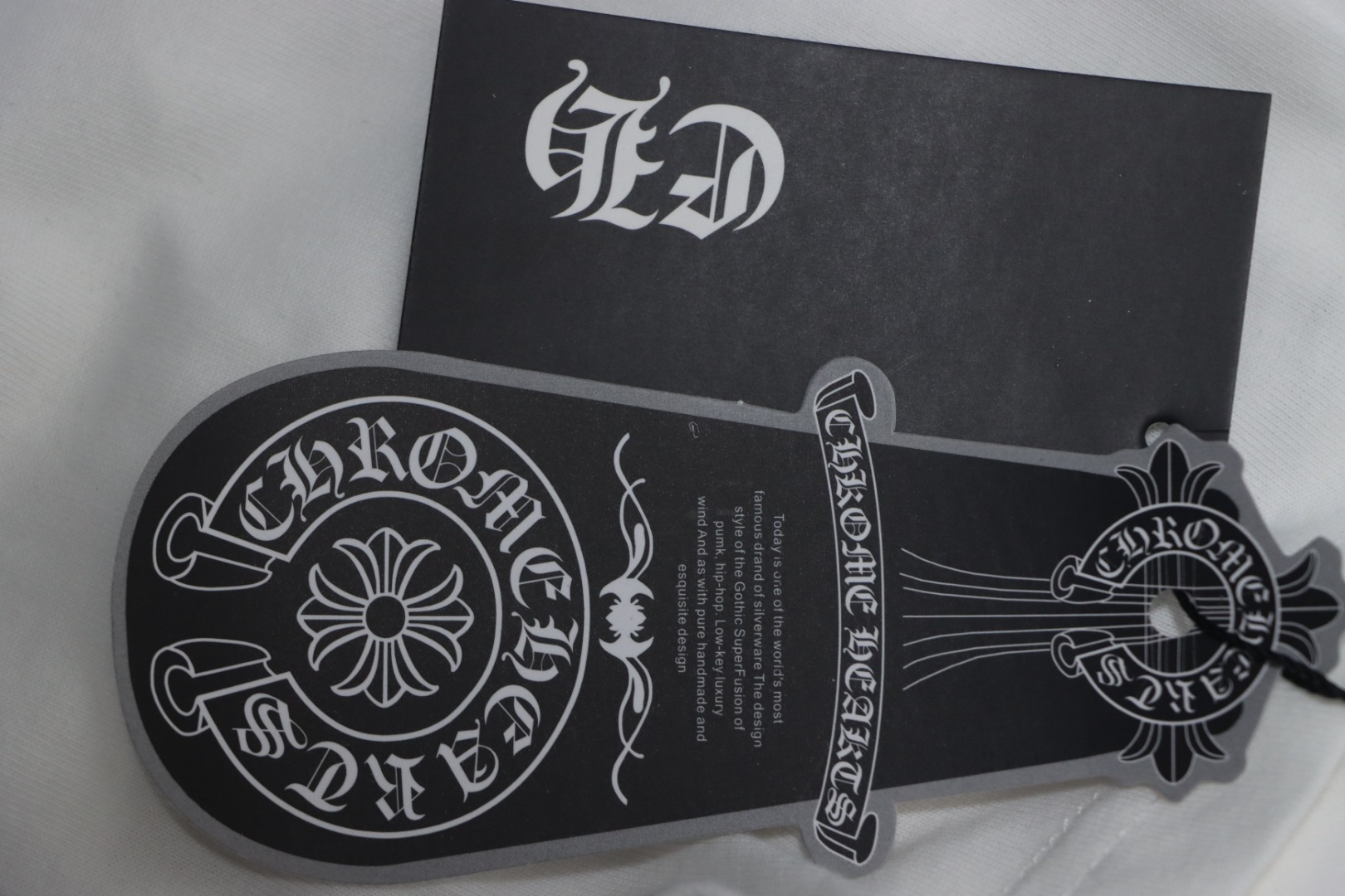 CHROME HEARTS String Label Leather T-Shirt