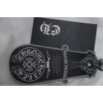 CHROME HEARTS String Label Leather T-Shirt