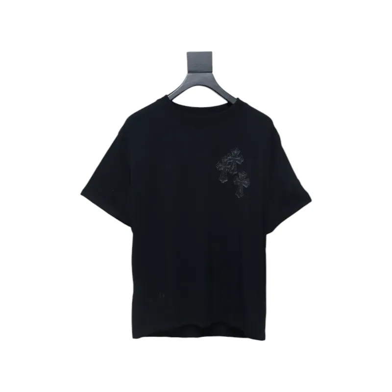 CHROME HEARTS String Label Leather T-Shirt