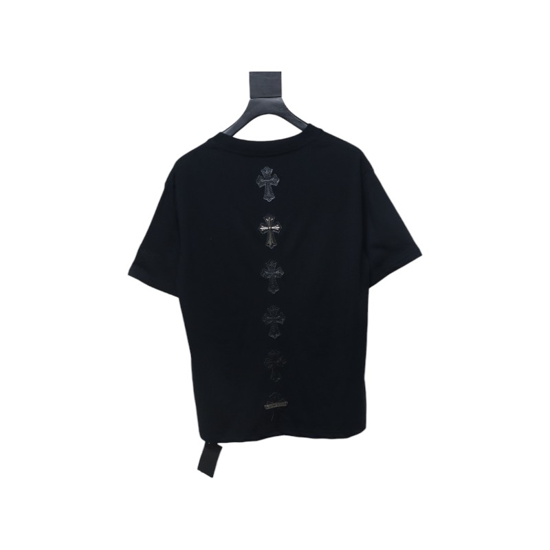 CHROME HEARTS String Label Leather T-Shirt