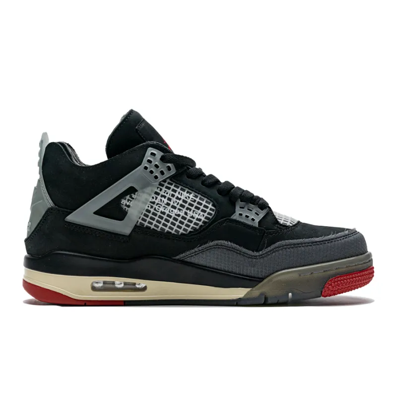 PK God Batch OFF White x Air Jordan 4 Bred CV9388-001