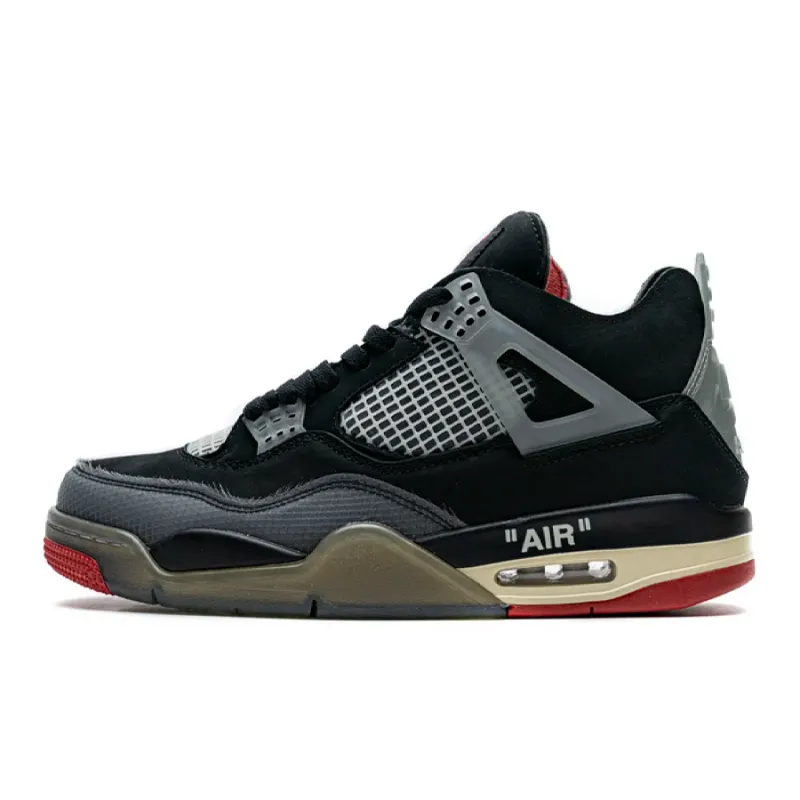 PK God Batch OFF White x Air Jordan 4 Bred CV9388-001