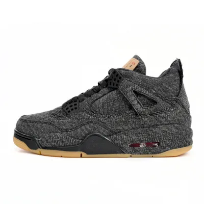 PK God Batch Air Jordan 4 Retro Levi's Black (Levi's Tag) AQ9103-001 01