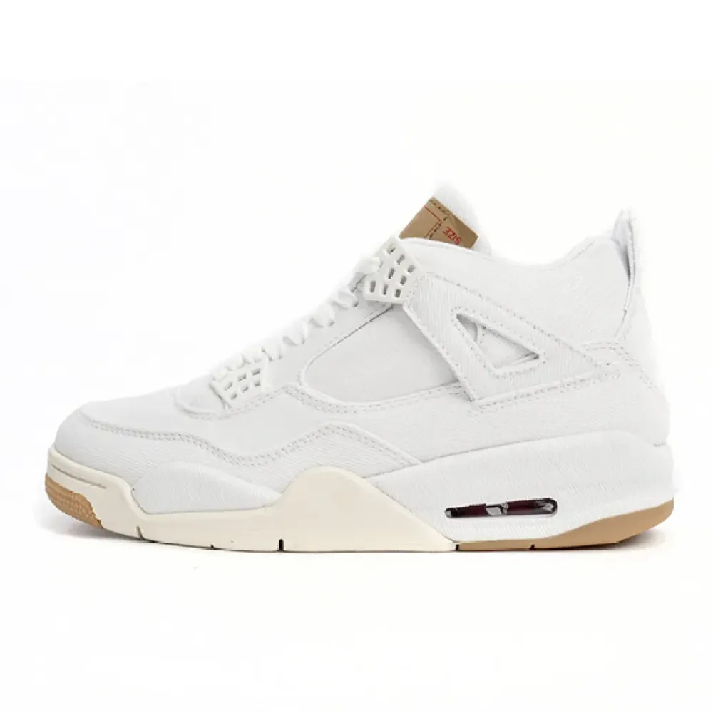 PK God Batch Air Jordan 4 Retro Levi's White (Levi's Tag) AO2571-100