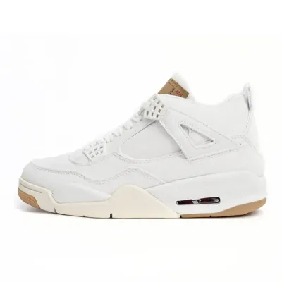PK God Batch Air Jordan 4 Retro Levi's White (Levi's Tag) AO2571-100 01
