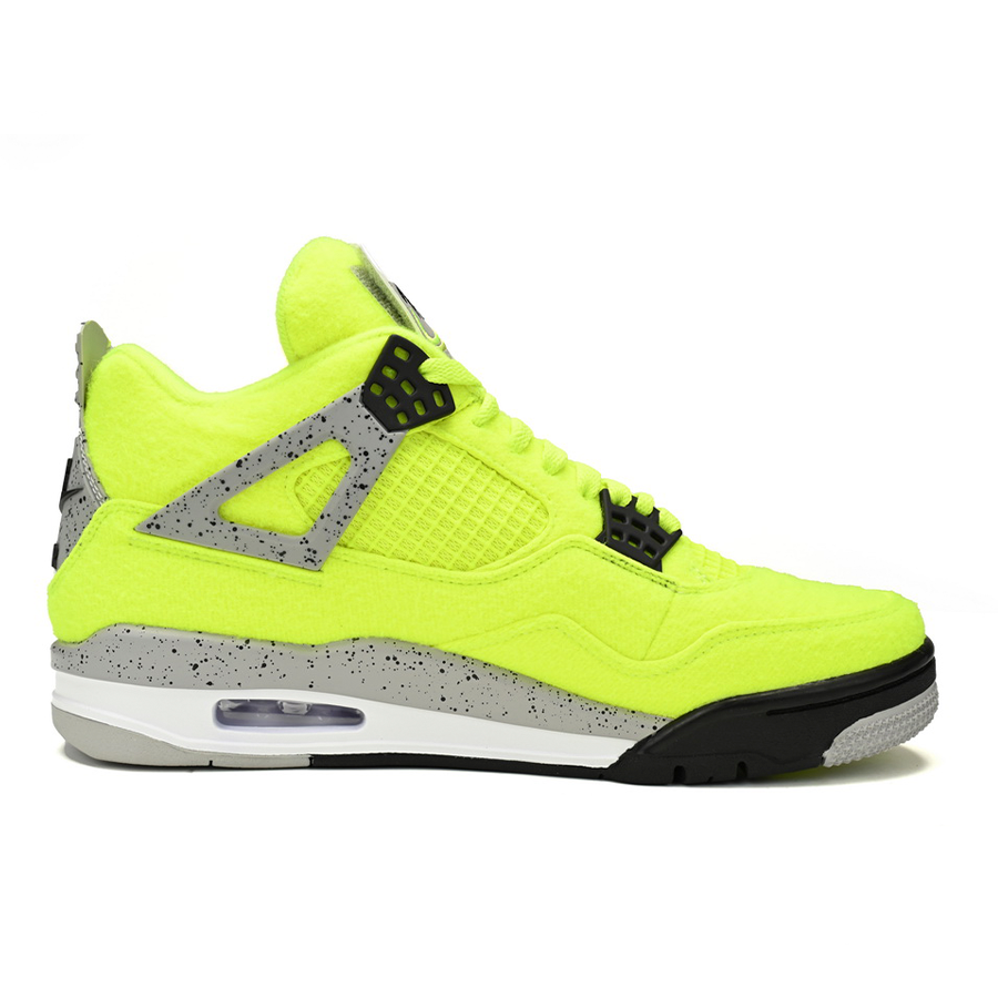 PK God Batch Air jordan 4 x Tagz Plush Fluorescent Yellow DV6773-700