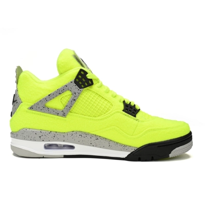PK God Batch Air jordan 4 x Tagz Plush Fluorescent Yellow DV6773-700 02