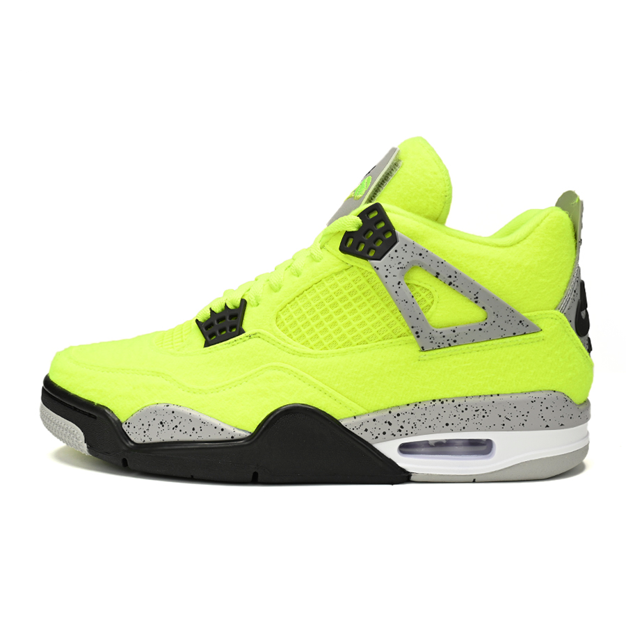 PK God Batch Air jordan 4 x Tagz Plush Fluorescent Yellow DV6773-700