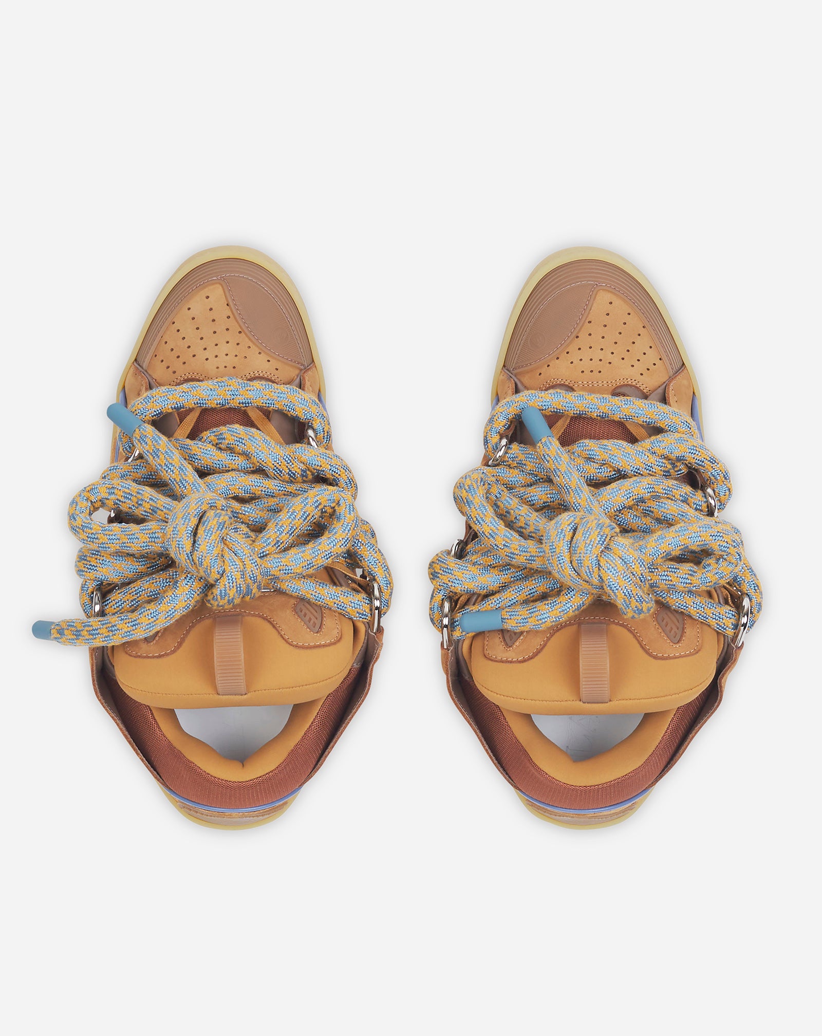 Lanvin Curb Sneakers In Leather With Snake Laces