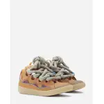 Lanvin Curb Sneakers In Leather With Snake Laces