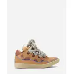 Lanvin Curb Sneakers In Leather With Snake Laces