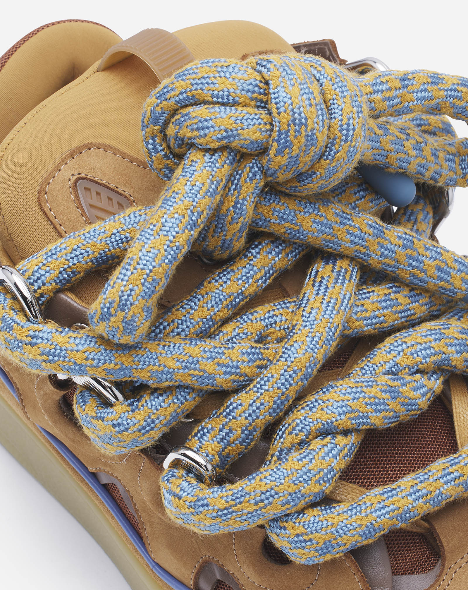 Lanvin Curb Sneakers In Leather With Snake Laces