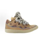 Lanvin Curb Sneakers In Leather With Snake Laces