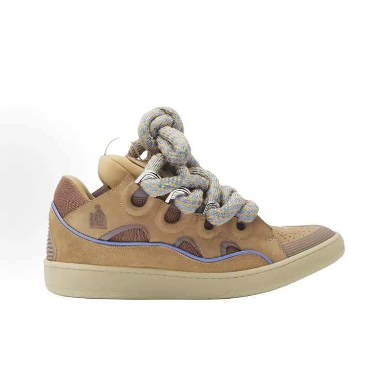 Lanvin Curb Sneakers In Leather With Snake Laces