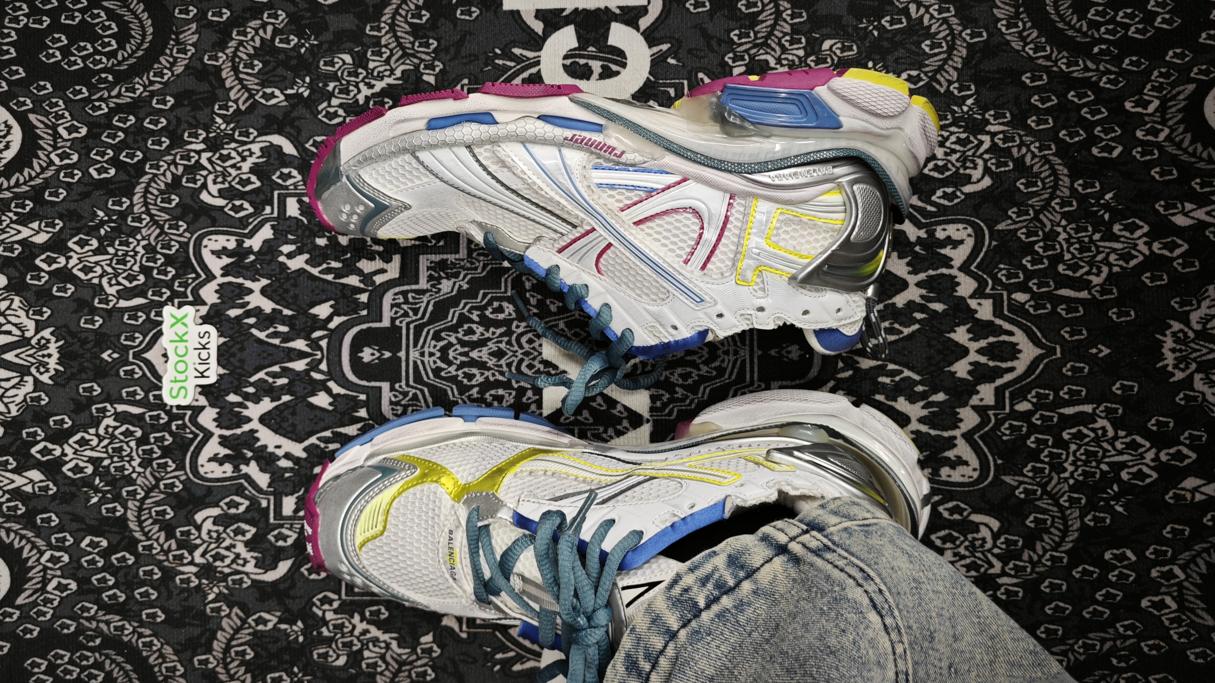 Balenciaga Runner Sneaker White Purple Blue 772767 W3RMU 9547